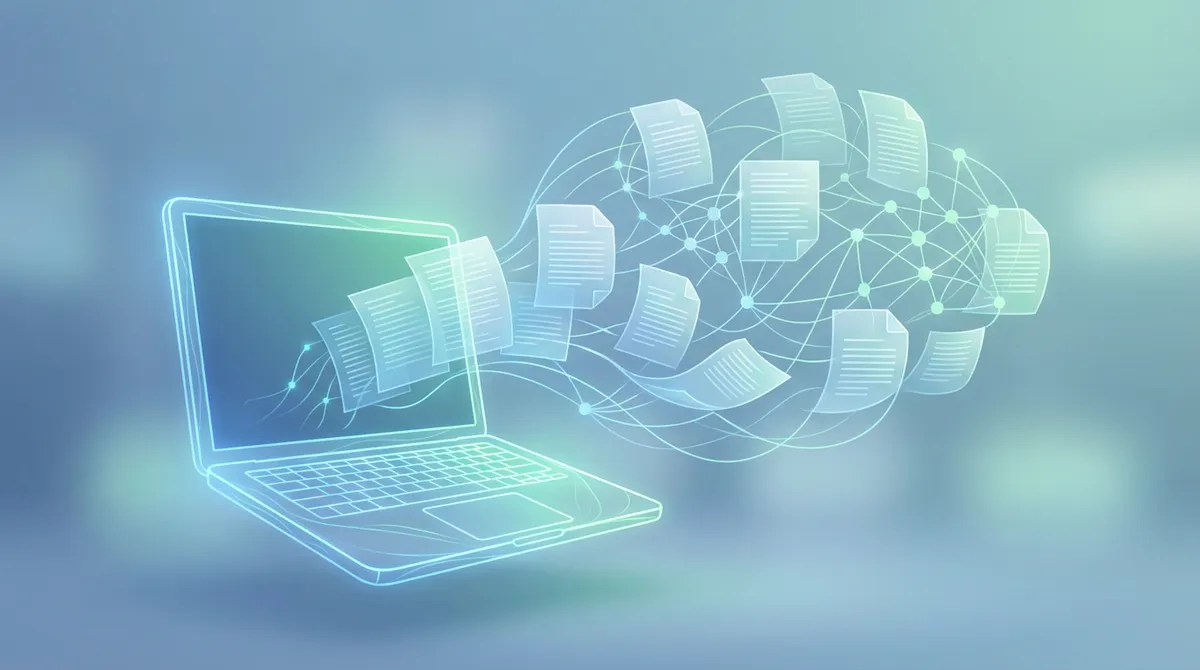 Ilustracja procesu edukacyjnego z wykorzystaniem wsparcia cyfrowego przy materiałach o polisach